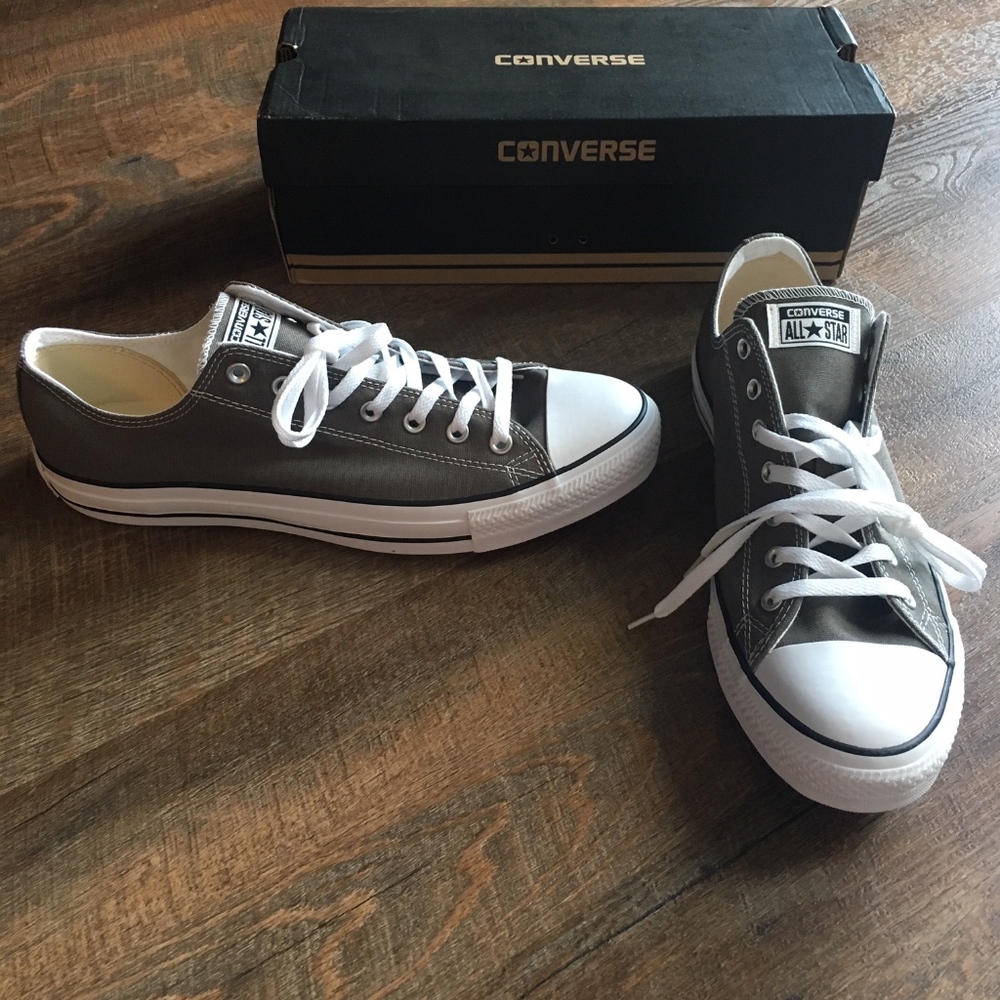 New Converse Grey Low Allstar Sneakers